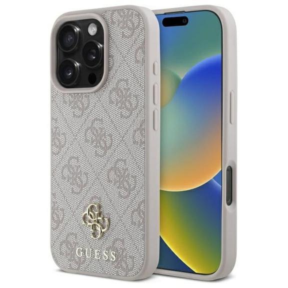 GUESS futerał do IPHONE 16 Pro kompatybilny z MagSafe GUHMP16LP4SM4MP (PU 4G Small and Classic) pink
