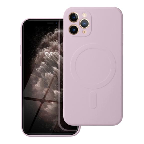 Etui na iPhone 11 PRO Silicone Mag Cover zgodne z MagSafe (camera protection) różowe