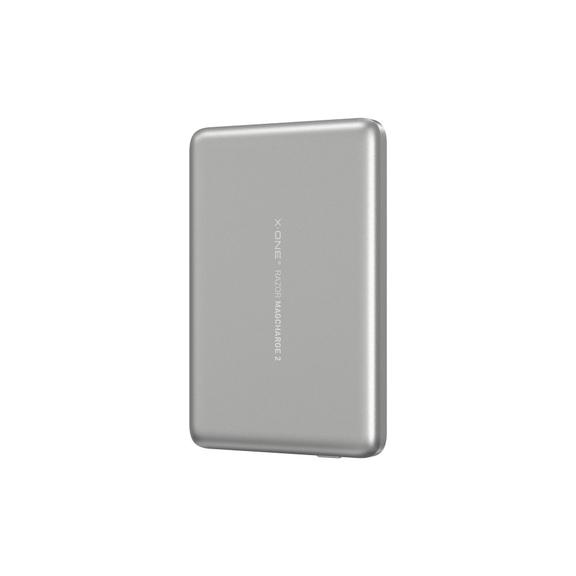 Power bank X-ONE Razor 2 Magcharge Ultraslim (7,6mm) kompatybilny z MagSafe 5000mAh - srebrny