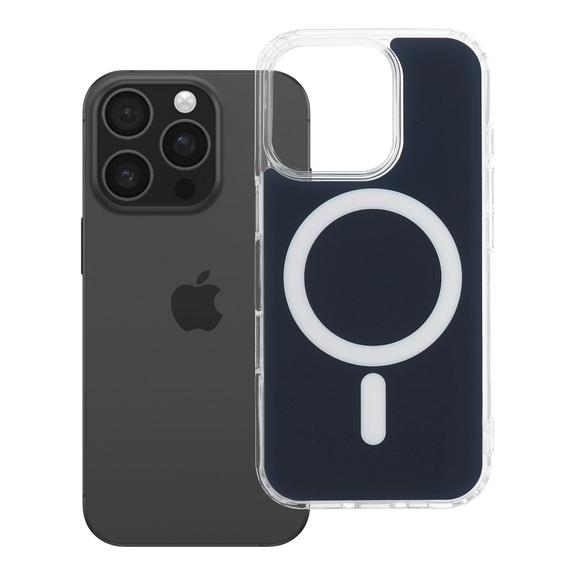 Etui na iPhone 16 PRO Clear Fusion Mag Cover zgodne z MagSafe granatowe