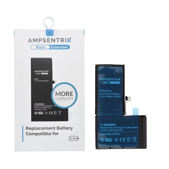 AmpSentrix Basic bateria do iPhone X (zwiększona pojemność 3150 mAh)