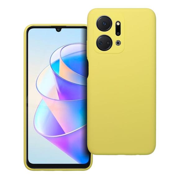 Etui na Honor X7A Silicone 2mm (camera protection) zółte