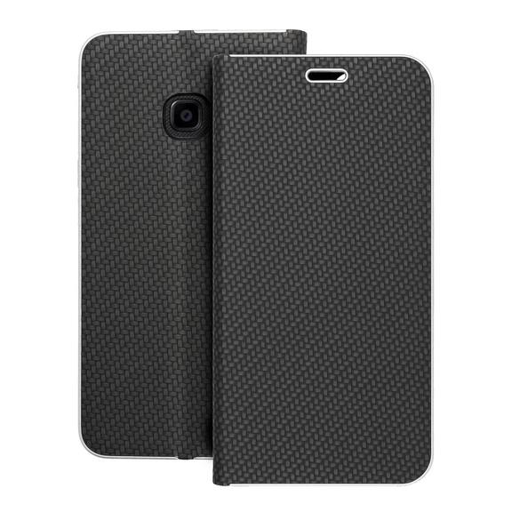 Etui z klapką na Samsung Xcover 4 Luna Book Carbon czarne