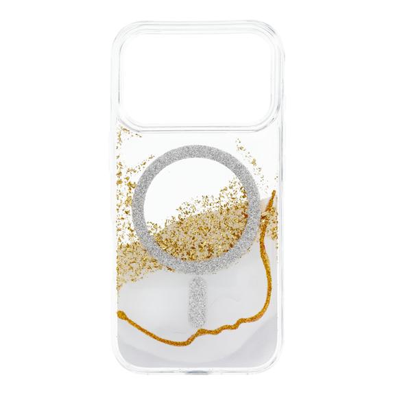 Etui na iPhone 18 Pro / 17 Pro Golden zgodne z MagSafe białe