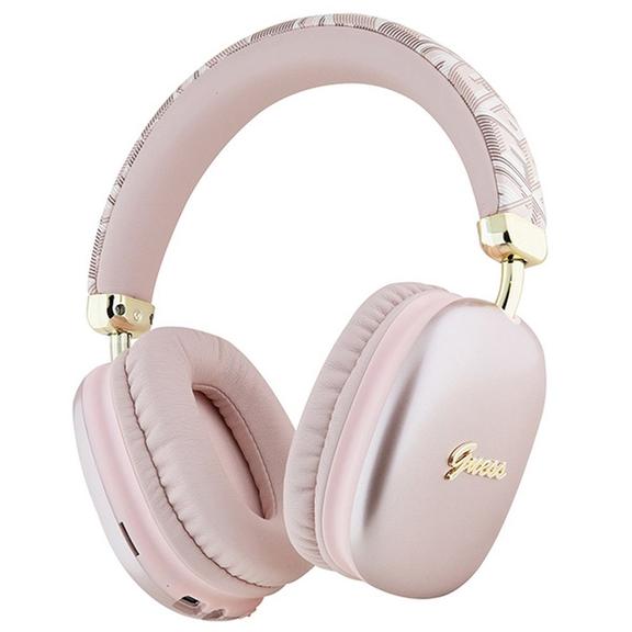 GUESS słuchawki bezprzewodowe bluetooth nauszne GUBHK1GCTCSP (Gcube Metallic Script Logo) różowe