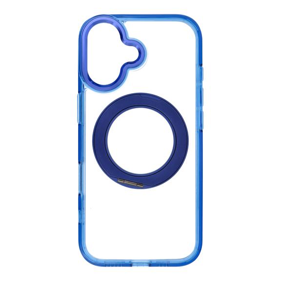 Etui na iPhone 17 Frame Circle Stand zgodne z MagSafe granatowe