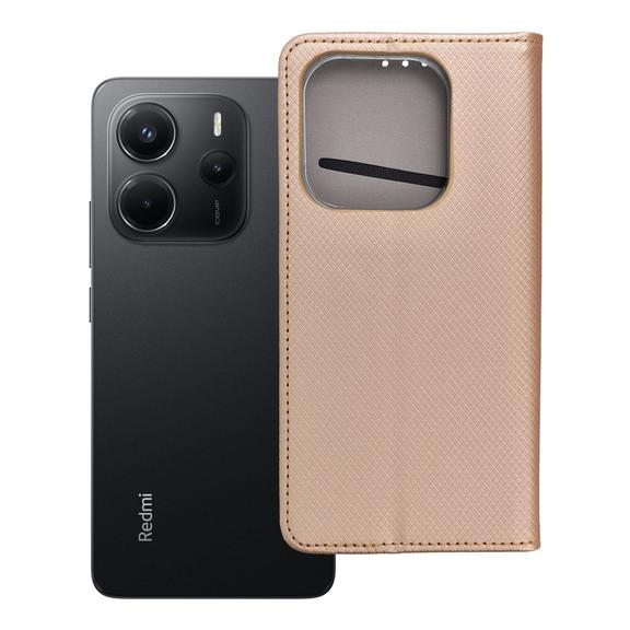 Kabura SMART CASE Book do XIAOMI Redmi Note 14 4G (GLOBAL - 163,25mm x 76,55mm x 8,16mm) złoty