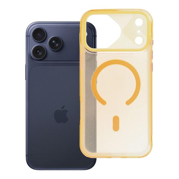 Etui na iPhone 17 Pro max / 18 Pro Max (low camera edge) Aurora zgodne z MagSafe pomarańczowe