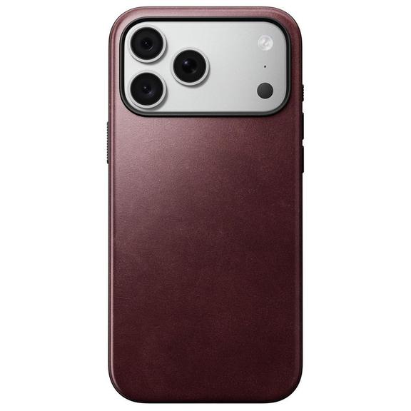 NOMAD futerał skórzany do IPHONE 18 Pro Max/17 Pro Max kompatybilny z MagSafe (Modern Leather Case Horween Leather) burgundowy