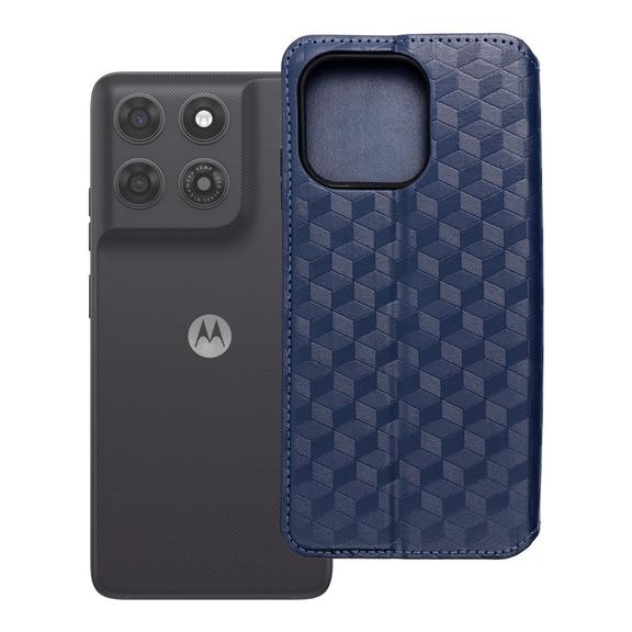 Etui z klapką na Motorola G37 POWER Cubic Book niebieskie