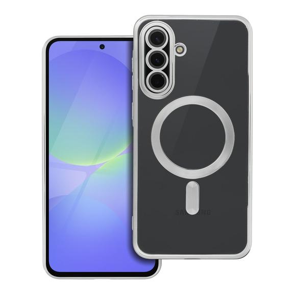 Futerał do Samsung A36 Electro Mag Cover zgodny z MagSafe srebrny