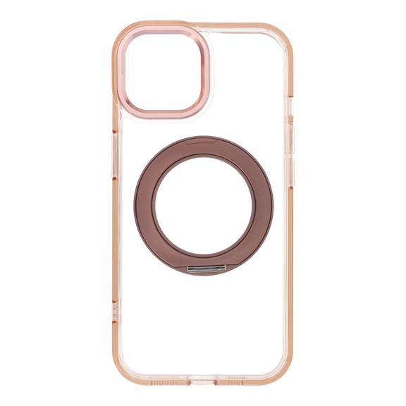 Etui na iPhone 15 Frame Circle Stand zgodne z MagSafe złote
