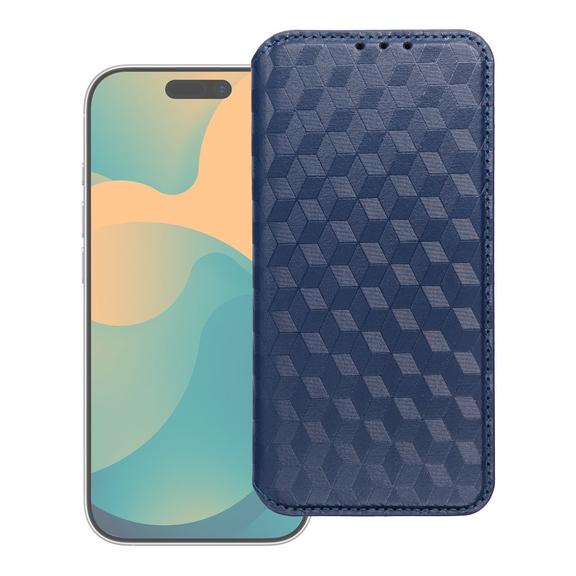 Etui z klapką na Motorola G17 POWER Cubic Book niebieskie