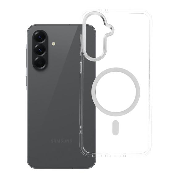 Futerał do Samsung A56 Frame Clear Hybrid Mag Cover zgodny z MagSafe transparentny