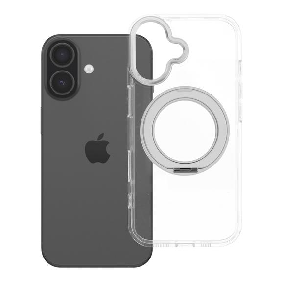 Etui na iPhone 17 Frame Circle Stand zgodne z MagSafe transparentne