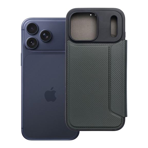 Etui z klapką na iPhone 17 PRO MAX / 18 PRO MAX Razor Book ciemnozielone