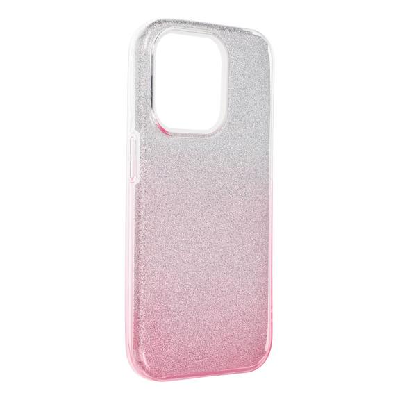 Futerał do iPhone 15 PRO Shining transparentny różowy