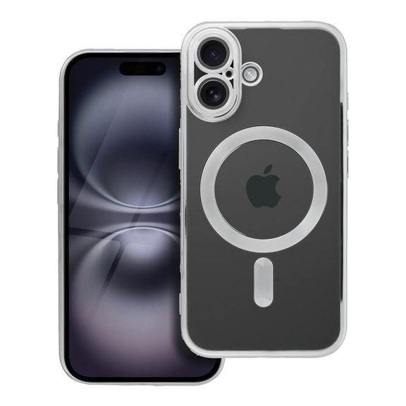 Futerał do iPhone 16 Electro Mag Cover zgodny z MagSafe srebrny