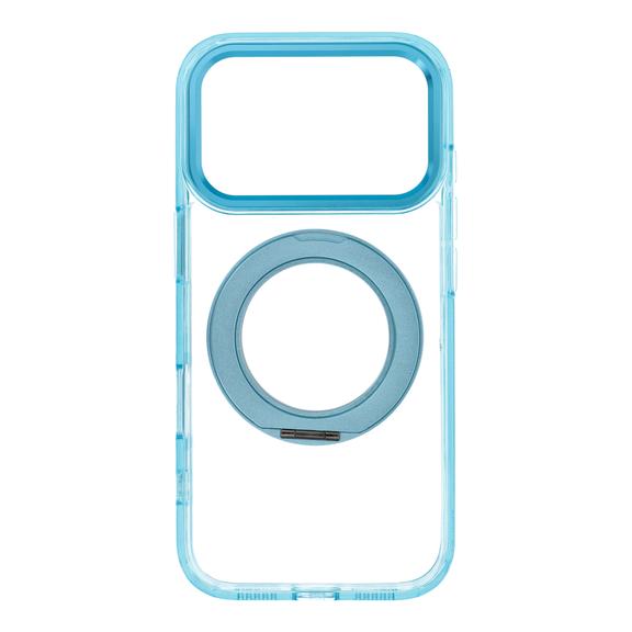 Etui na iPhone 18 Pro / 17 Pro Frame Circle Stand zgodne z MagSafe jasno niebieskie