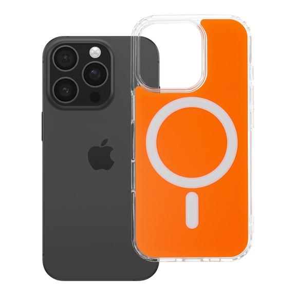 Etui na iPhone 16 PRO Clear Fusion Mag Cover zgodne z MagSafe hermes orange