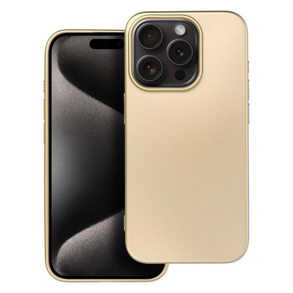 Futerał do iPhone 15 PRO Metallic złoty