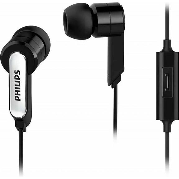 Słuchawki przewodowe z pilotem i mikrofonem jack 3,5mm PHILIPS SHE1405BK/10 czarny