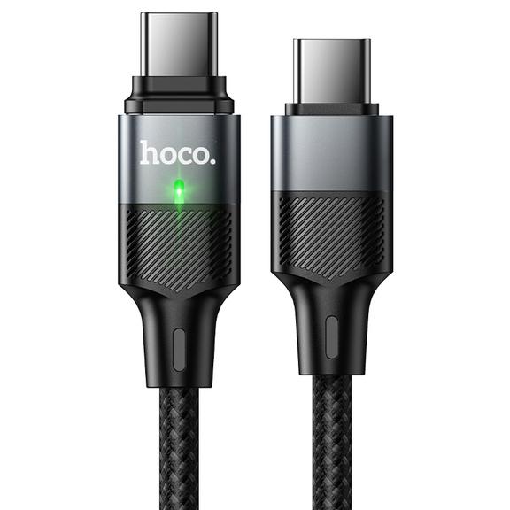 Kabel z końcówką magnetyczną USB C do USB C Hoco QC3.0 PD 5A 240W 1,2 m U159 czarny