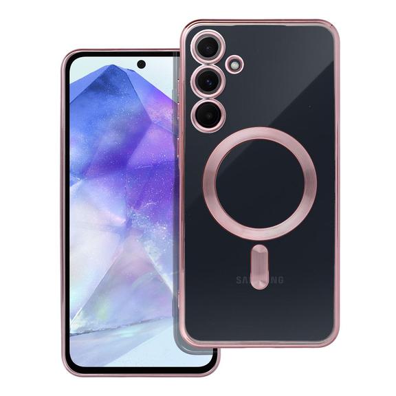 Futerał do Samsung A55 Electro Mag Cover zgodny z MagSafe złoty róż