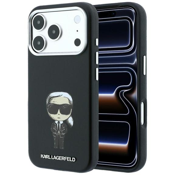 KARL LAGERFELD futerał do IPHONE 18 Pro Max/ 17 Pro Max kompatybilny z MagSafe (Smooth Ikonik Sketch) czarny