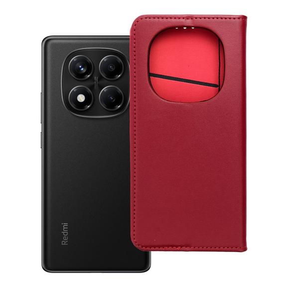 Etui z klapką na Xiaomi Redmi NOTE 14 PRO 4G Smart Pro Book skórzane bordowe