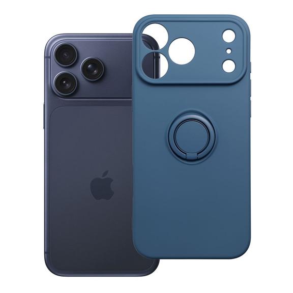 Etui na iPhone 18 Pro Max / 17 Pro Max Silicone Ring granatowe