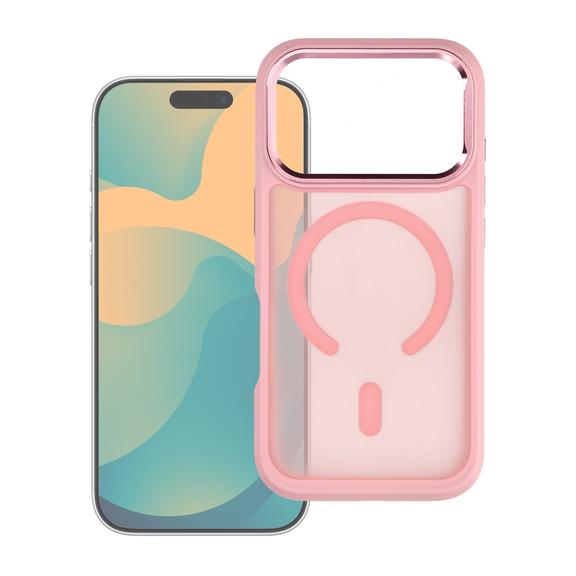 Etui na iPhone 17 Forcell F-Protect Smoke Hybrid Premium zgodne z MagSafe różowe 0INT