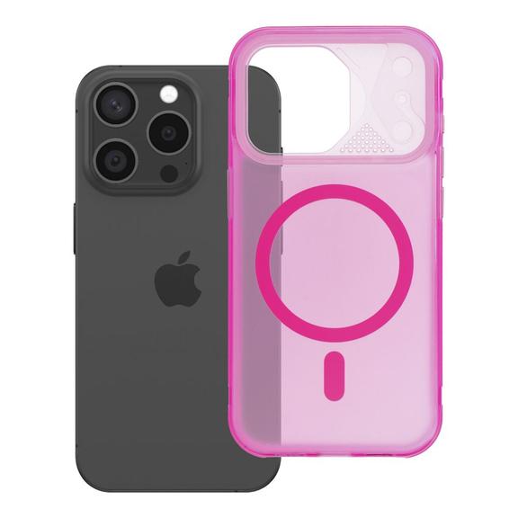 Etui na iPhone 15 PRO Aurora zgodne z MagSafe różowe