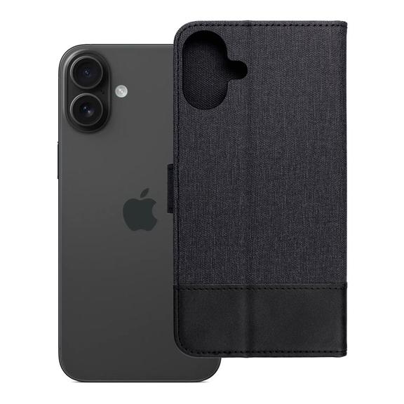 Etui z klapką na iPhone 16 PLUS Gomma Book czarne