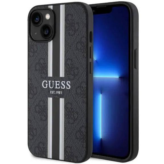 GUESS futerał do IPHONE 14 kompatybilny z MagSafe GUHMP14SP4RPSK (4G Printed Stripes) czarny