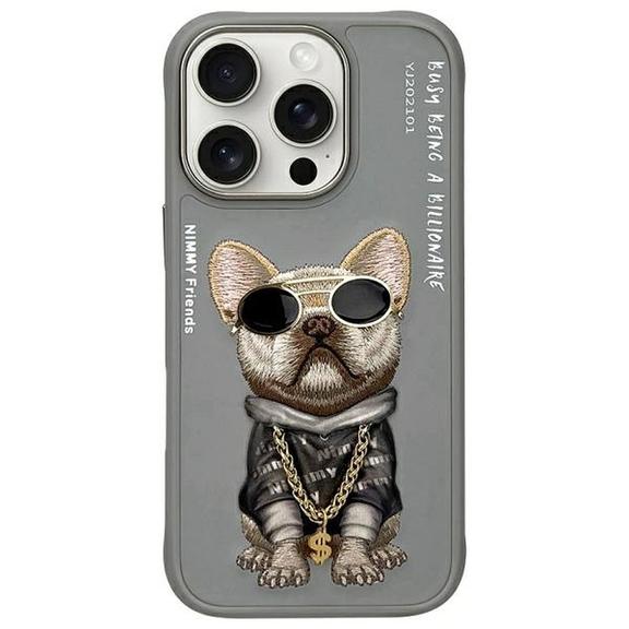NIMMY futerał GLASSES COOL DOG do IPHONE 16 Pro Max szary