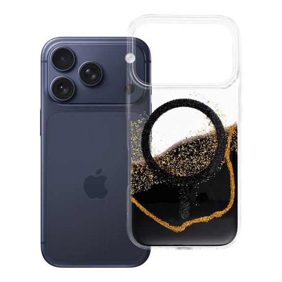 Etui na iPhone 18 Pro / 17 Pro Golden zgodne z MagSafe czarne