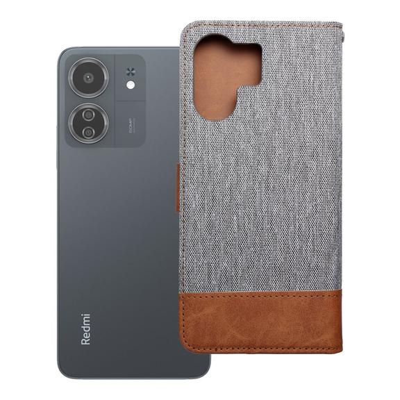 Etui z klapką na Xiaomi Redmi 13C / Poco C65 Jeans Book szare