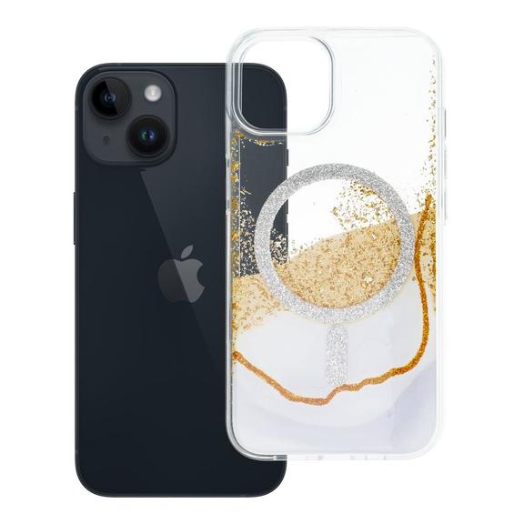 Etui na iPhone 13 / 14 Golden zgodne z MagSafe białe