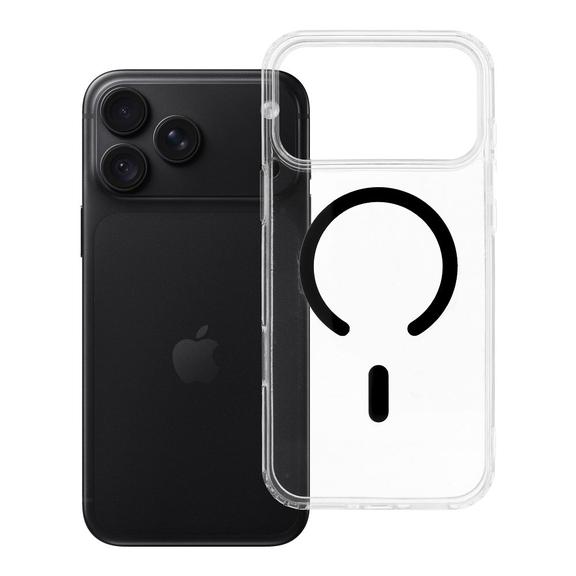 Etui na iPhone 18 Pro Max / 17 Pro Max Drop Glue Colorful Ring Mag Cover zgodne z MagSafe czarne
