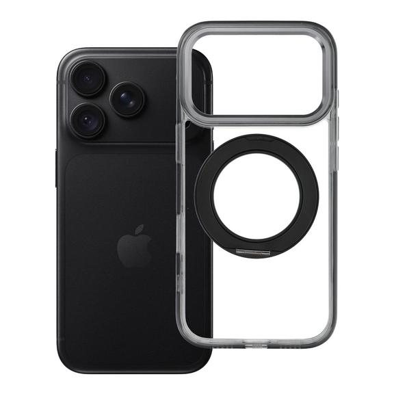 Etui na iPhone 18 Pro / 17 Pro Frame Circle Stand zgodne z MagSafe czarne