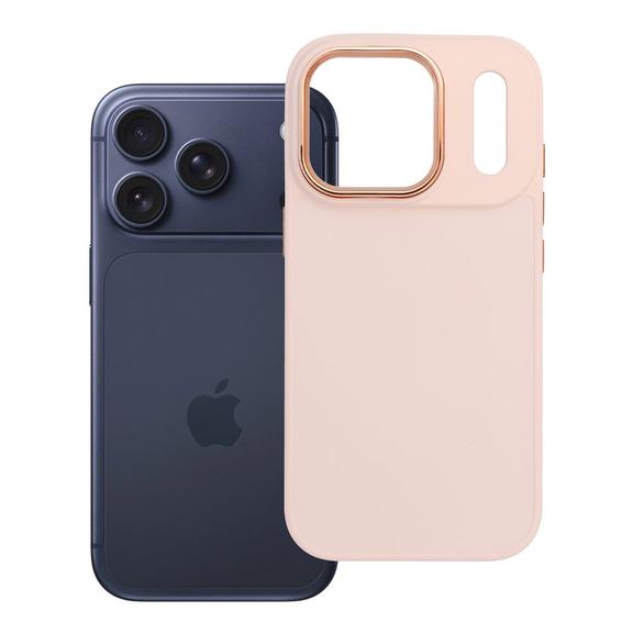 Etui na iPhone 17 Pro / 18 Pro Frame pudrowy róż