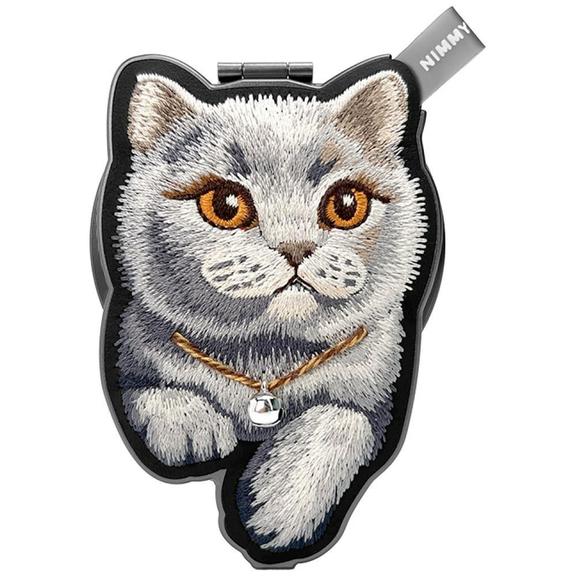 NIMMY zawieszka magnetyczna DENIM FASHION BRITISH SHORTHAIR CAT czarna