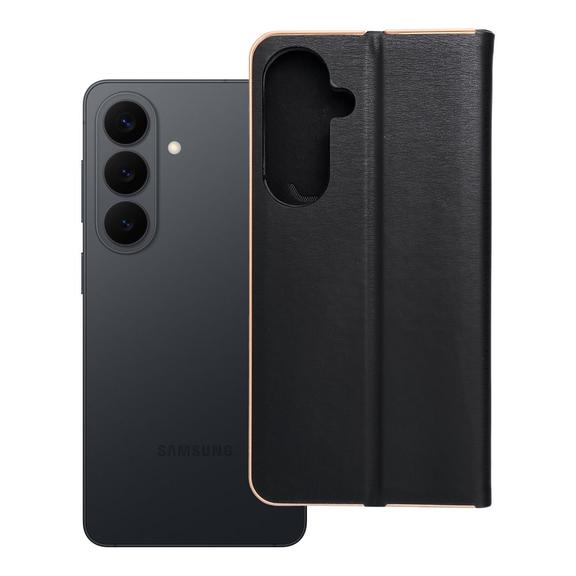 Etui z klapką na Samsung S26 PLUS Luna Book Gold czarne