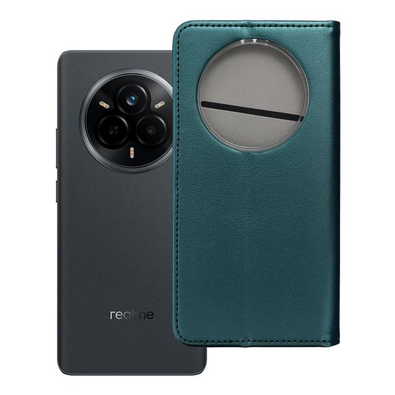 Etui z klapką na Realme 14 PRO Smart Magneto ciemnozielone