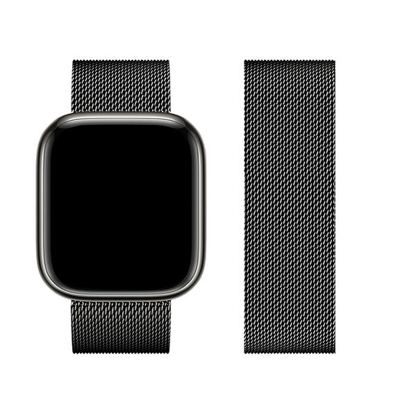 Pasek do Apple Watch Forcell F-Design FA03 magnetyczny stal 42 / 44 / 45 / 49 mm czarny
