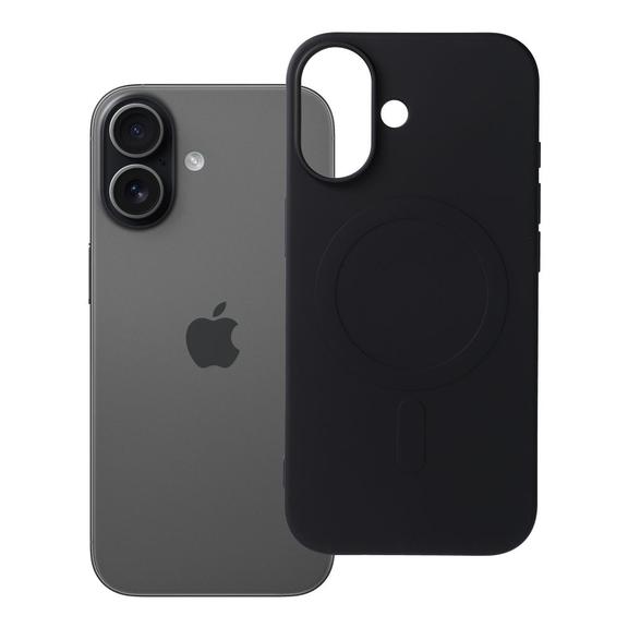 Etui na iPhone 17 Silicone Mag Cover zgodne z MagSafe (big hole) czarne