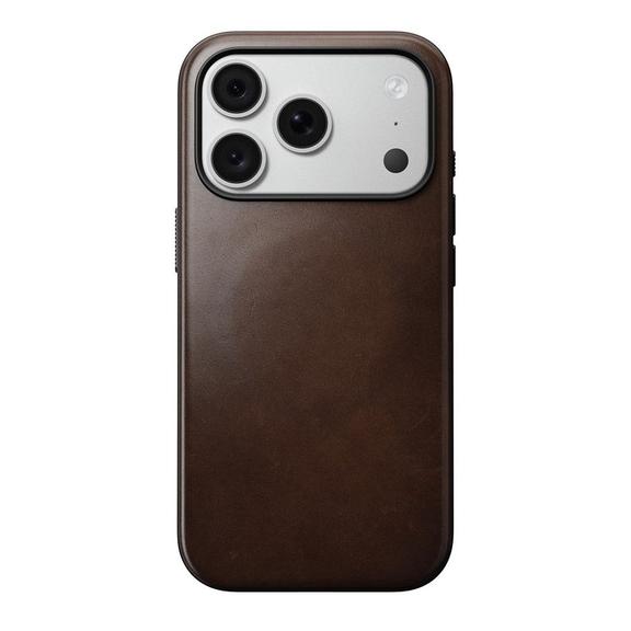 NOMAD futerał skórzany do IPHONE 18 Pro/17 Pro kompatybilny z MagSafe (Modern Leather Case Horween Leather) rustic brown
