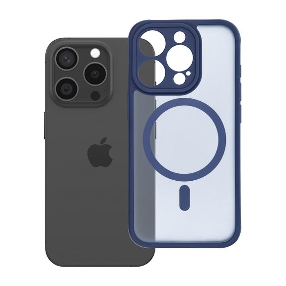 Etui na iPhone 15 PRO Full Matte Mag Cover zgodne z MagSafe niebieskie