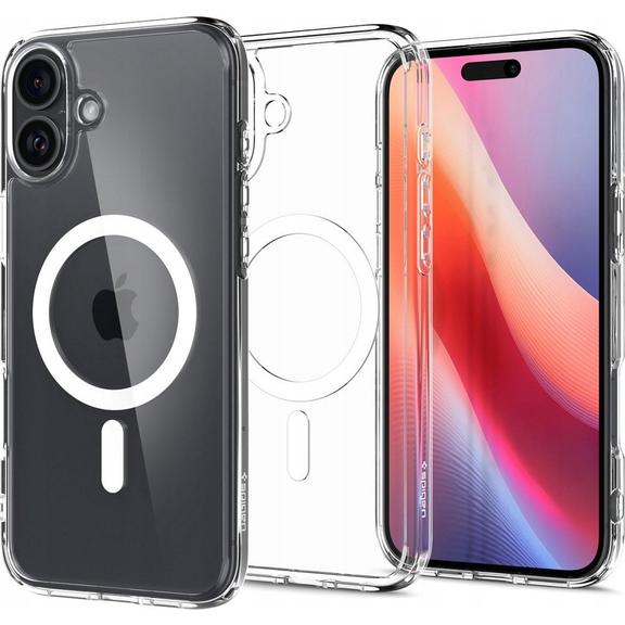SPIGEN futerał ULTRA HYBRID MAG kompatybilny z MagSafe do IPHONE 16 Plus white